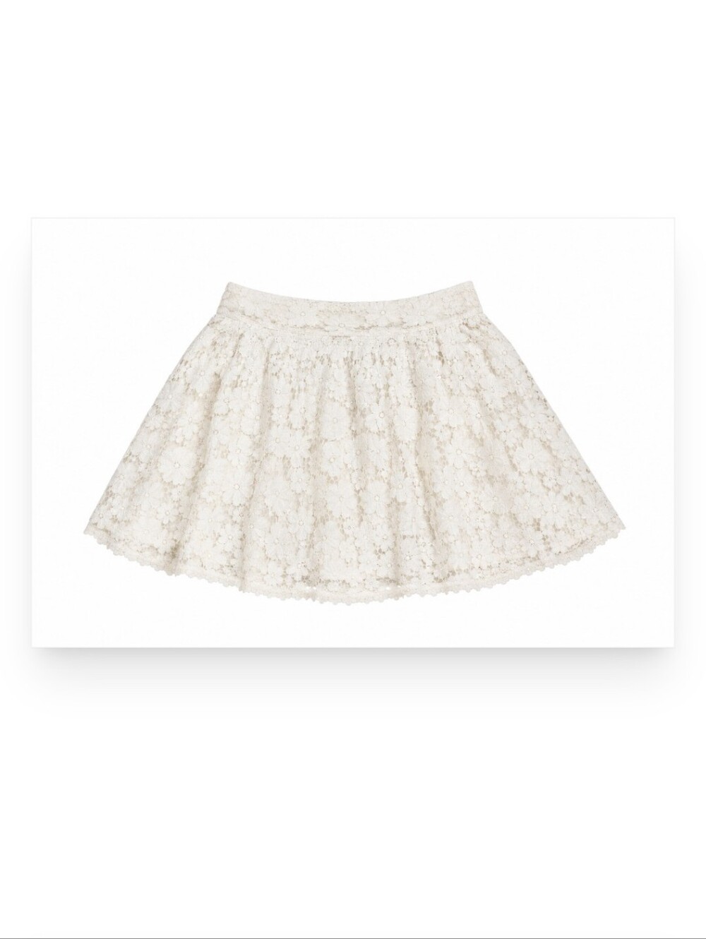 American Eagle Outfitters white lace floral mini skirt size 6